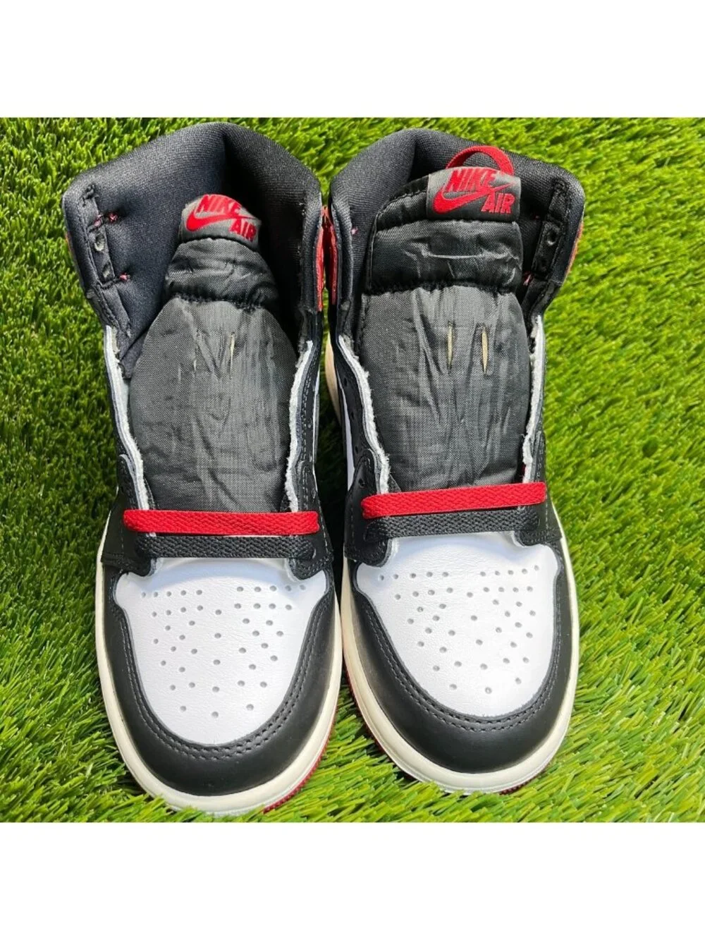 Nike Air Jordan 1 Retro High Mens Size 6 Black White Basketball Shoes Sneakers